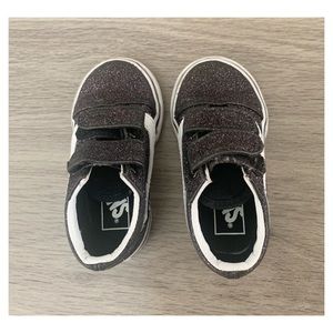 Toddler girl Vans Old Skool in purple glitter 5.5